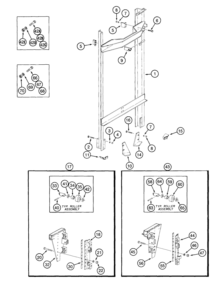 Схема запчастей Case IH 2155 - (9D-38) - BASKET LIFT, FRONT AND REAR (16) - BASKET