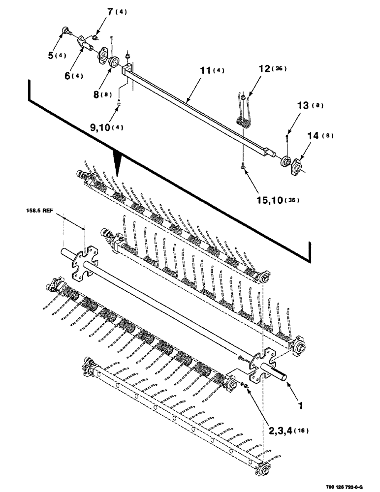 Схема запчастей Case IH 8455 - (3-06) - PICKUP ROTOR ASSEMBLY Pickup