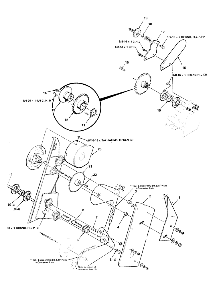 Схема запчастей Case IH 6 - (16) - DRIVE ASSEMBLY, LEFT 