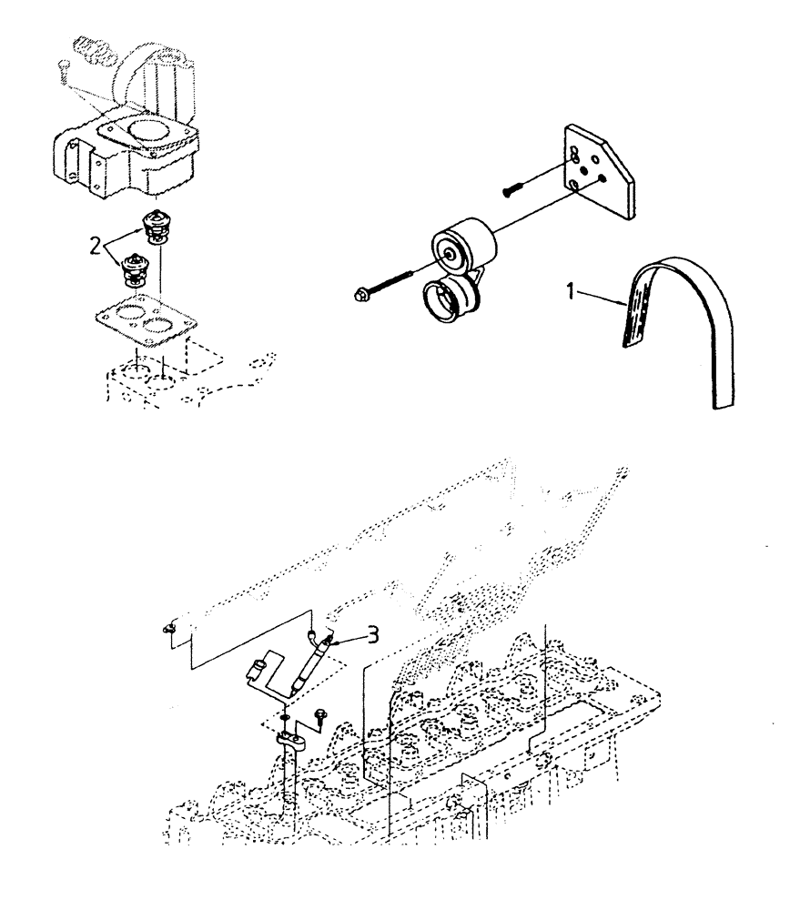 Схема запчастей Case IH 7700 - (C01[07]) - ALTERNATOR BELT - THERMOSTAT - INJECTOR NOZZLE {6CT} Engine & Engine Attachments