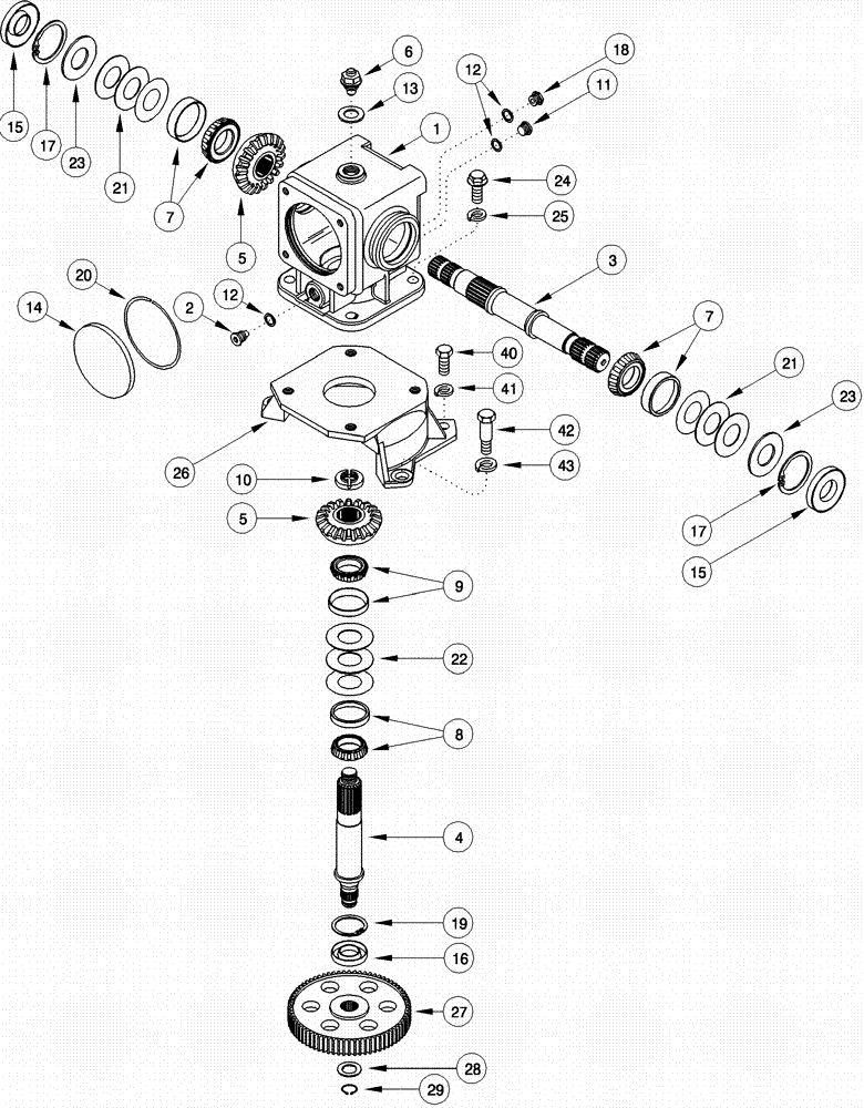 Схема запчастей Case IH 620 - (09A-11) - GEARBOX - DRUM NUMBER 2, 6 ROW WIDE (13) - PICKING SYSTEM