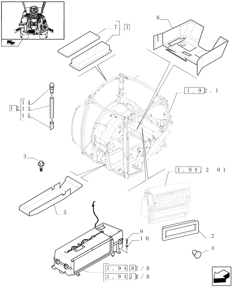 Схема запчастей Case IH PUMA 180 - (1.94.2[03]) - HEATING/AIR CONDITIONING - HEATER-AIR CONDITIONER AND RELATED PARTS (10) - OPERATORS PLATFORM/CAB