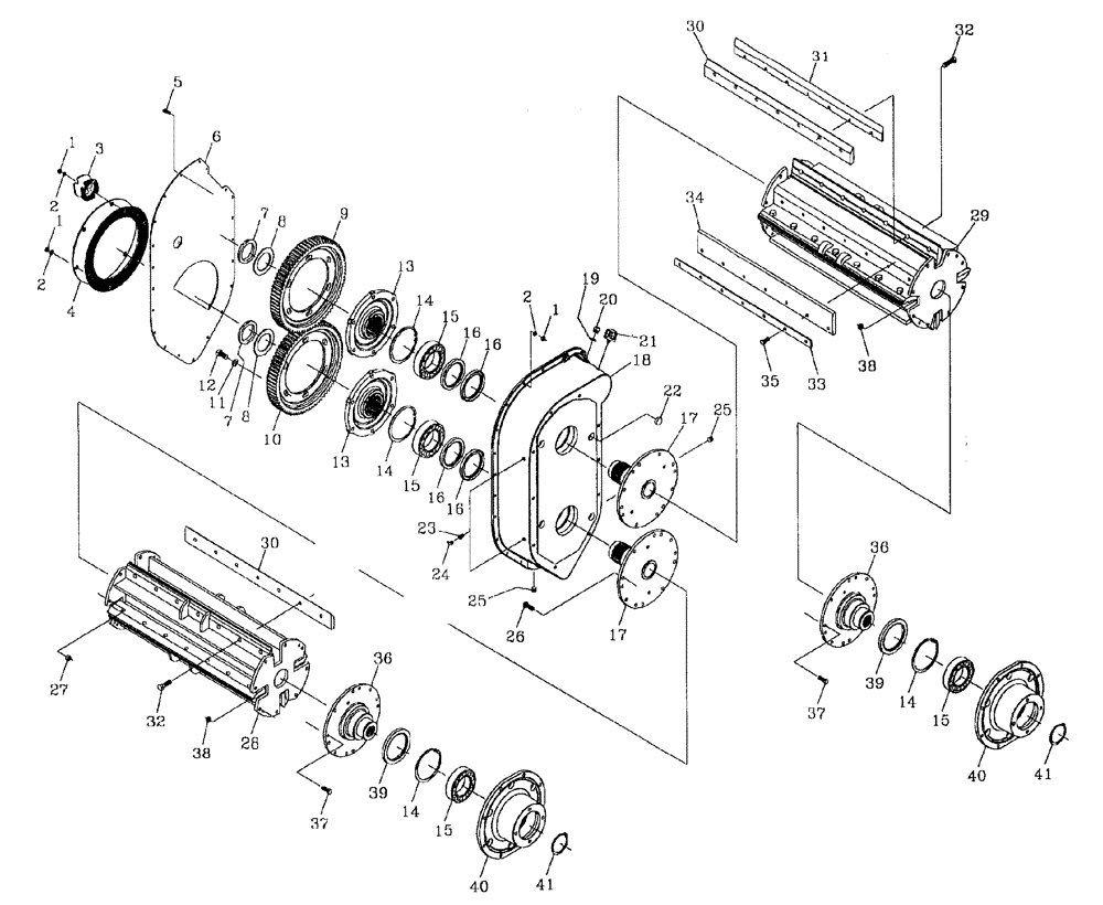 Схема запчастей Case IH 7700 - (A06[02]) - 15" ROTARY CHOPPER AND GEARBOX Mainframe & Functioning Components