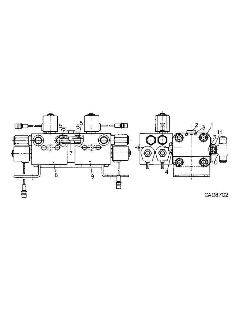 Схема запчастей Case IH 800 - (05-13) - WHEELS, LEVEL LIFT VALVE, UNITS W, X AND Y (06) - POWER TRAIN