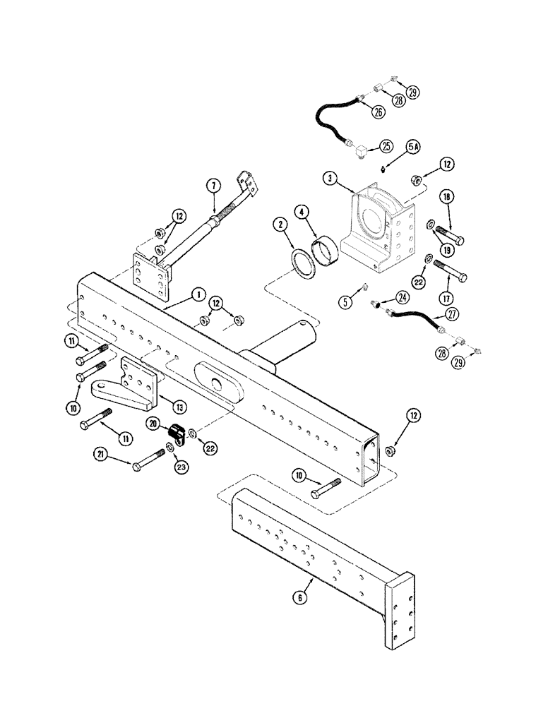 Схема запчастей Case IH 2388 - (05-11) - AXLE, STEERING - EXTENSIONS - POWER GUIDE AXLE - SINGLE STEERING CYLINDER (11) - TRACKS/STEERING