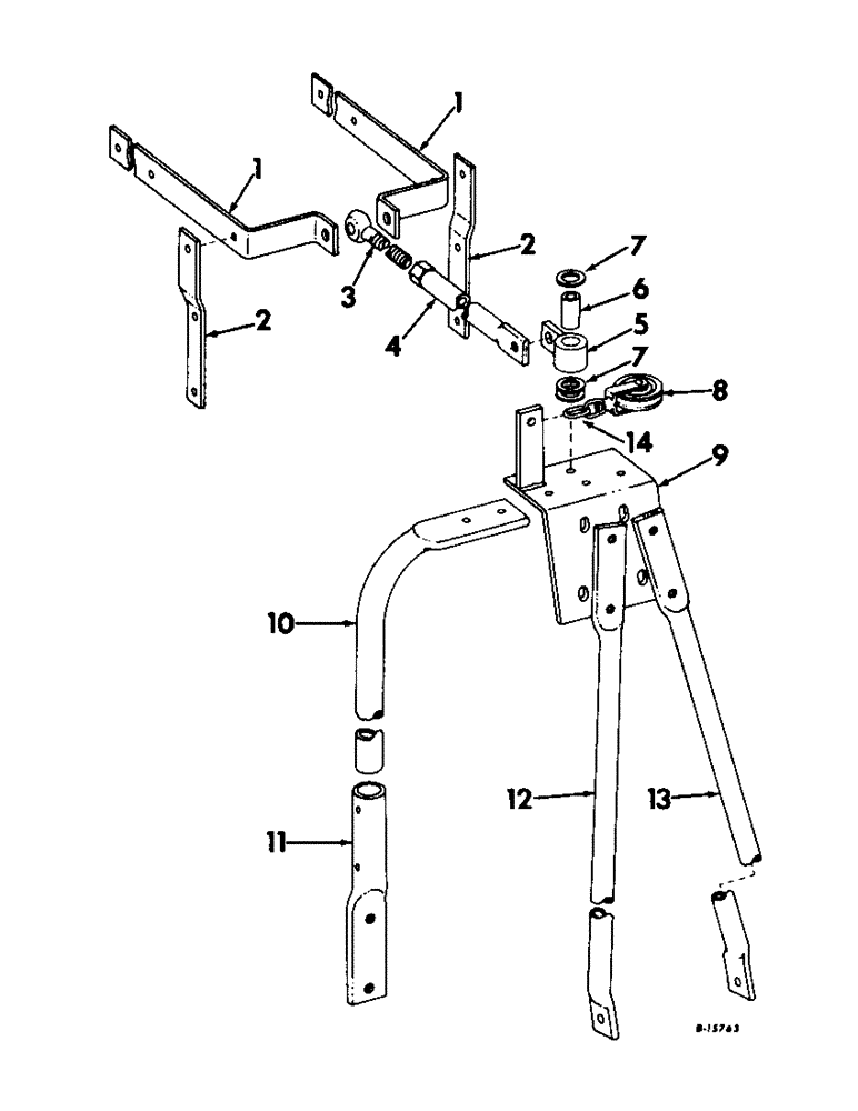 Схема запчастей Case IH 55 - (B-21) - SPOUT SUPPORT ATTACHMENT (70) - EJECTION