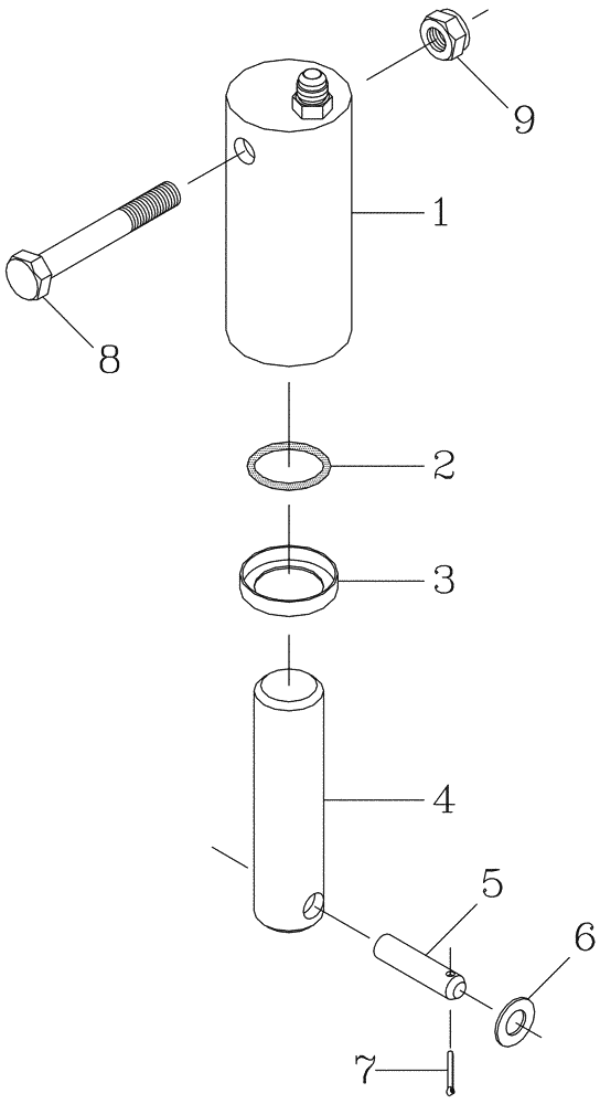 Схема запчастей Case IH 7700 - (B02[11]) - HYDRAULIC CYLINDER {Height Indicator 7000} Hydraulic Components & Circuits