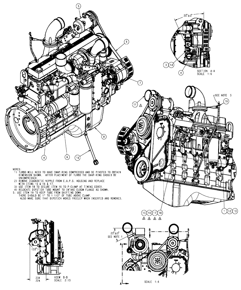 Схема запчастей Case IH SPX4410 - (03-001) - ENGINE GROUP (01) - ENGINE