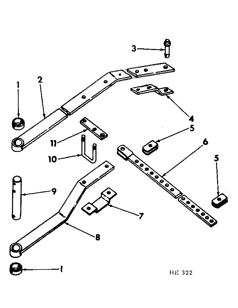 Схема запчастей Case IH 300 - (25) - DUPLEX AND TRIPLEX HITCH STABILIZER 