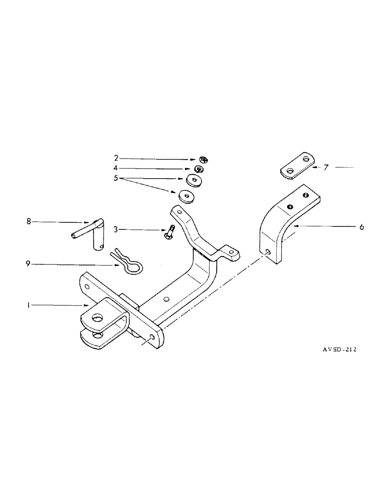 Схема запчастей Case IH FU-267D - (232) - FRONT PULL HOOK (09) - CHASSIS