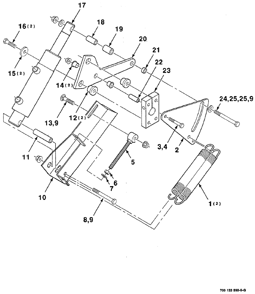 Схема запчастей Case IH 8870 - (08-68) - ACTUATOR ASSEMBLY (58) - ATTACHMENTS/HEADERS