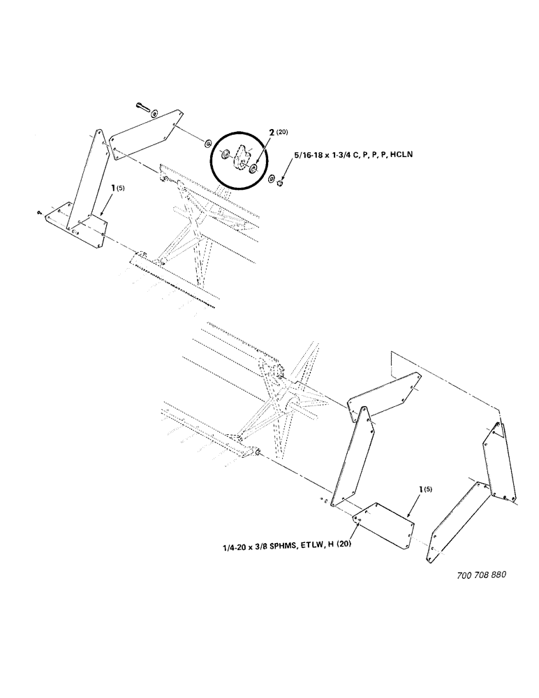 Схема запчастей Case IH 8830 - (76) - REEL END SHIELD ASSEMBLY, PICKUP (58) - ATTACHMENTS/HEADERS