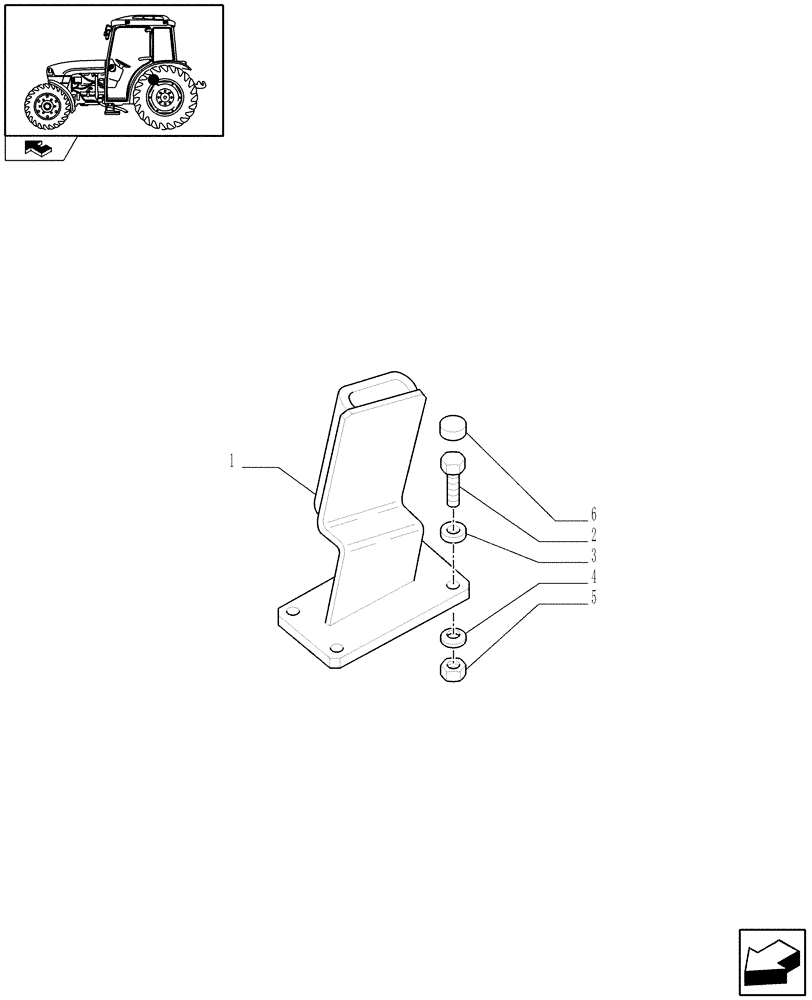 Схема запчастей Case IH FARMALL 85C - (1.89.4) - TRAILER BRAKE BRACKET (ITALY) (VAR.330895) (09) - IMPLEMENT LIFT