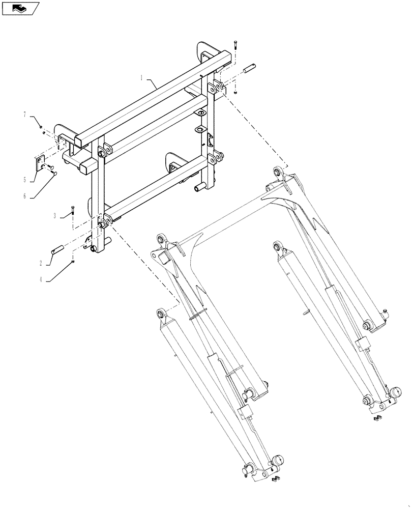 Схема запчастей Case IH 4420 - (08-005[01]) - MAST MOUNTING, 120’ BOOM, BSN Y9T026174 (09) - BOOMS