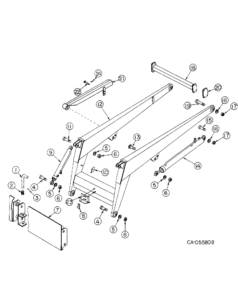 Схема запчастей Case IH 4130 - (17-1) - MOUNTED EQUIPMENT, LOADER BOOM (05) - SUPERSTRUCTURE