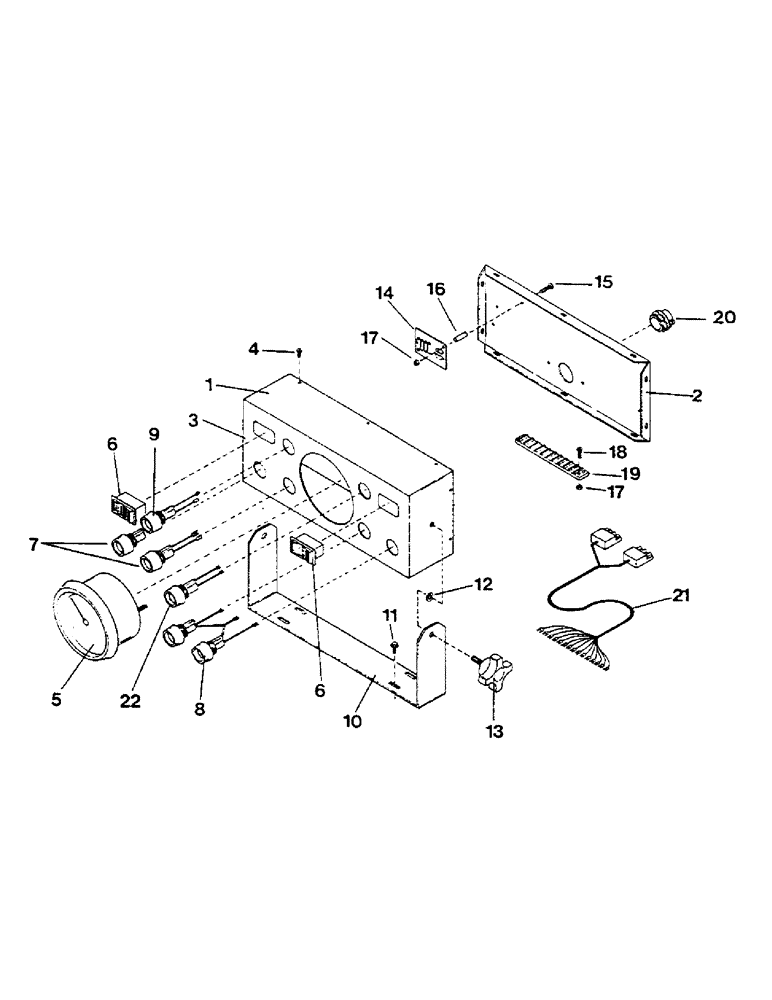 Схема запчастей Case IH AS1502 - (59) - INSTRUMENT BOX ASSEMBLY, 1023264 (55) - ELECTRICAL SYSTEMS