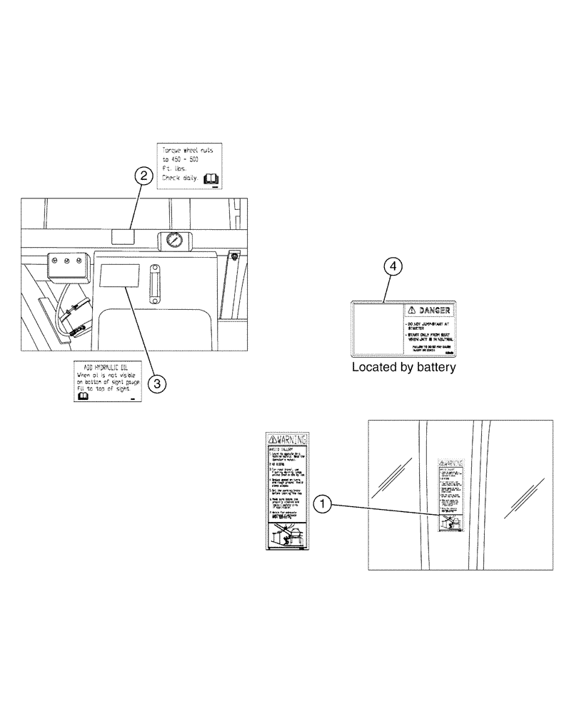 Схема запчастей Case IH FLX3330B - (09-004) - LABELS & WARNINGS (13) - DECALS