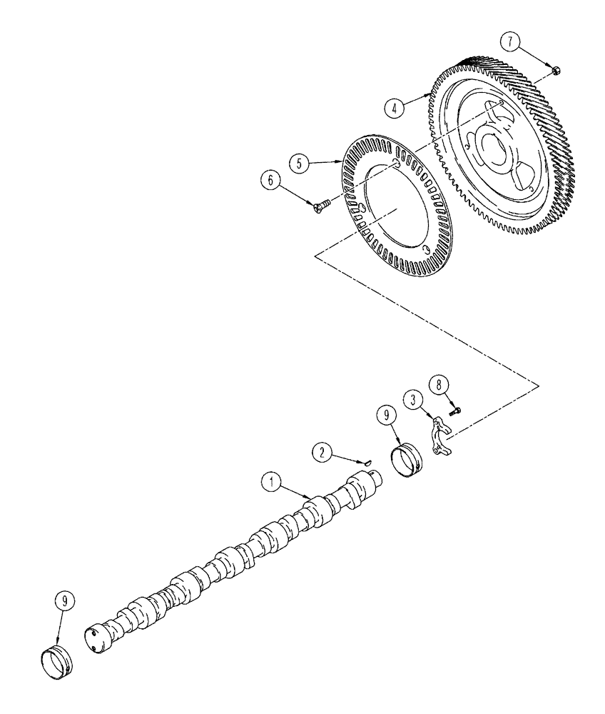 Схема запчастей Case IH FLX3300B - (02-038) - CAMSHAFT (01) - ENGINE