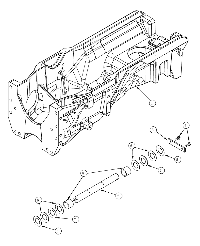 Схема запчастей Case IH MX200 - (05-08) - FRONT AXLE MOUNTING (05) - STEERING