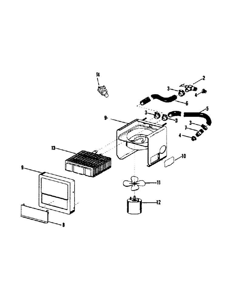 Схема запчастей Case IH STEIGER - (03-07) - HEATER ASSEMBLY - SERIES I (03) - Climate Control