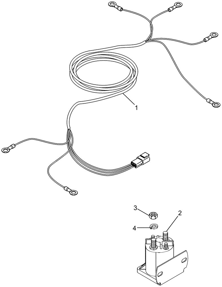 Схема запчастей Case IH 625 - (55.100.18) - HARNESS, GRID HEATER (55) - ELECTRICAL SYSTEMS