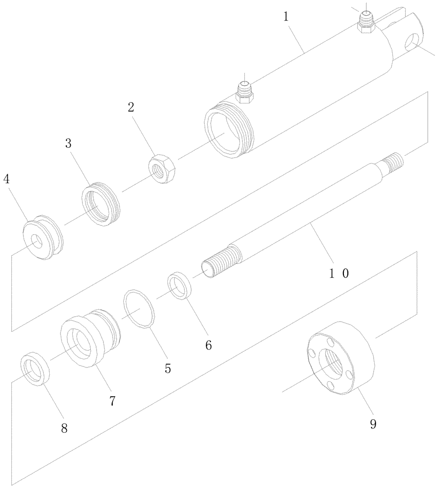 Схема запчастей Case IH A7700 - (B02.03[01]) - Hydraulic Cylinder {Sidetrim Knives Std&45°} (07) - HYDRAULICS