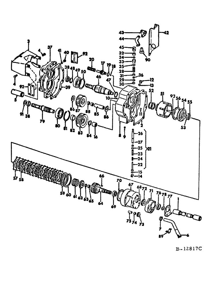 Схема запчастей Case IH HYDRO 100 - (07-68) - DRIVE TRAIN, INDEPENDENT P.T.O. DUAL SPEED, 766, 966, 1066 HYDROSTATIC DRIVE AND HYDRO 100 TRACTORS (04) - Drive Train