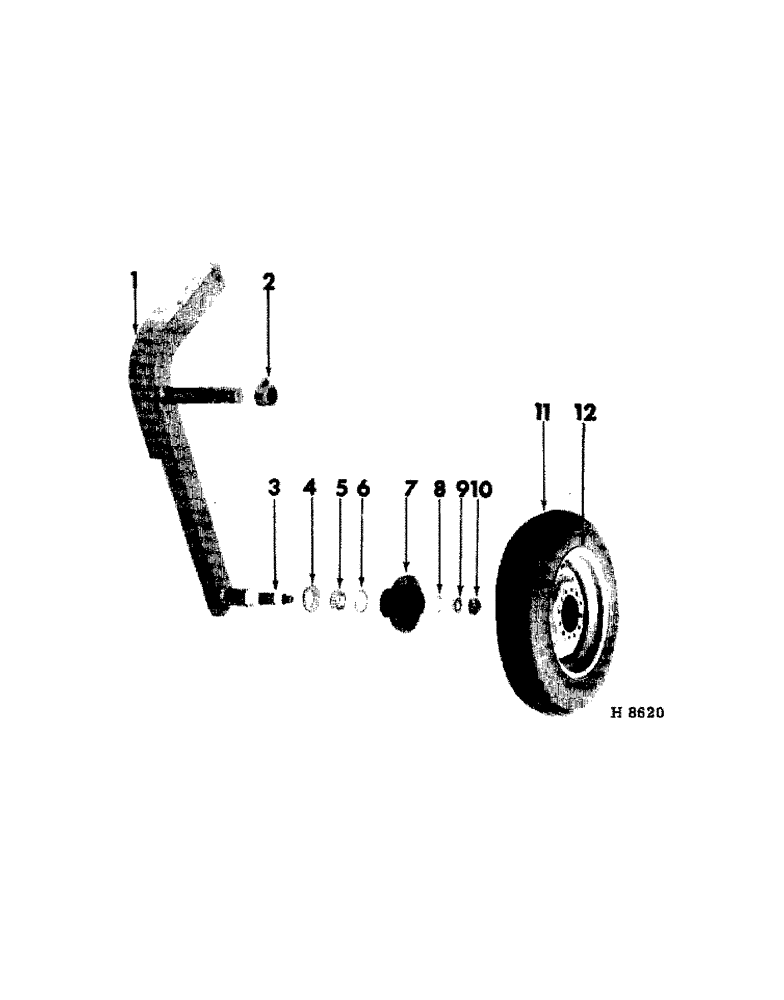 Схема запчастей Case IH 75 - (06-11[A]) - WING WHEEL ASSEMBLY (1962-) 