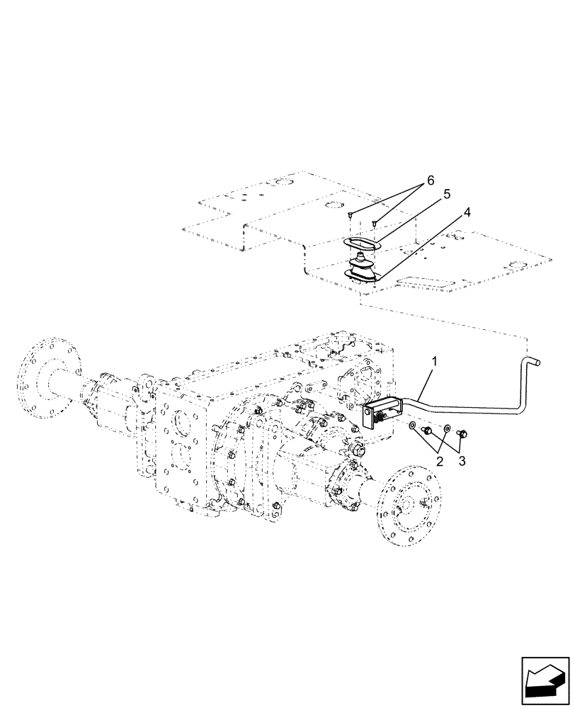 Схема запчастей Case IH FARMALL 60 - (05.01.01) - DIFFERENTIAL LOCK LINKAGE (05) - REAR AXLE