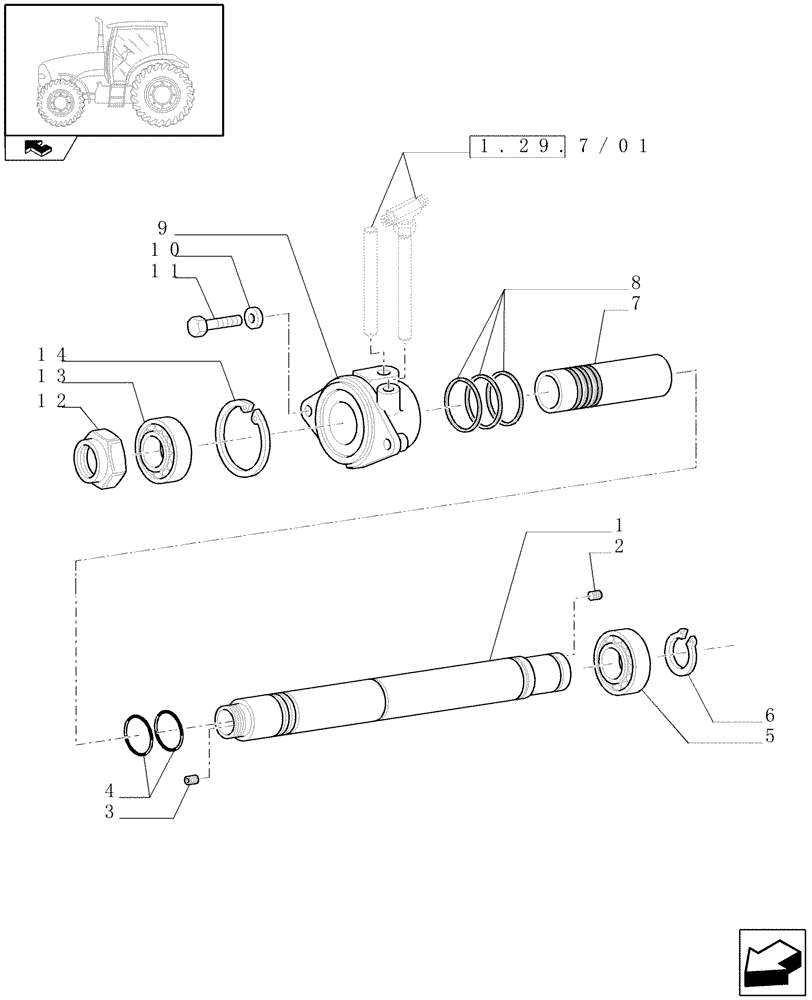 Схема запчастей Case IH PUMA 165 - (1.32.5[01]) - (VAR.147-571) TRANSMISSION 19X6 FPS - CLUTCH DELIVERY MANIFOLD DRIVINGSHAFT (03) - TRANSMISSION