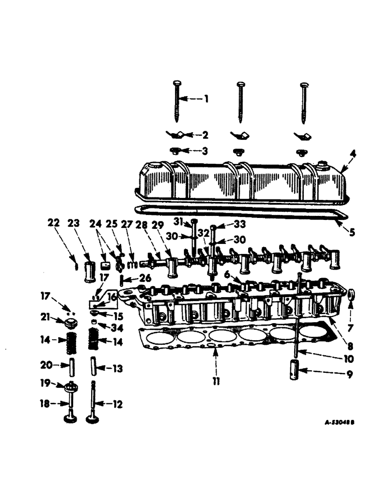 Схема запчастей Case IH 560 - (016) - CARBURETED ENGINE, CYLINDER HEAD AND RELATED PARTS (01) - ENGINE