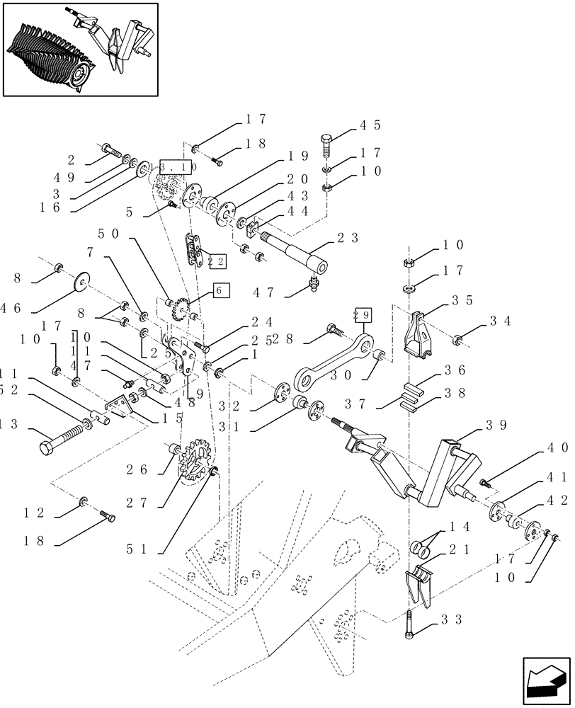 Схема запчастей Case IH LBX331S - (13.09[01]) - PACKER AND DRIVE (13) - FEEDER