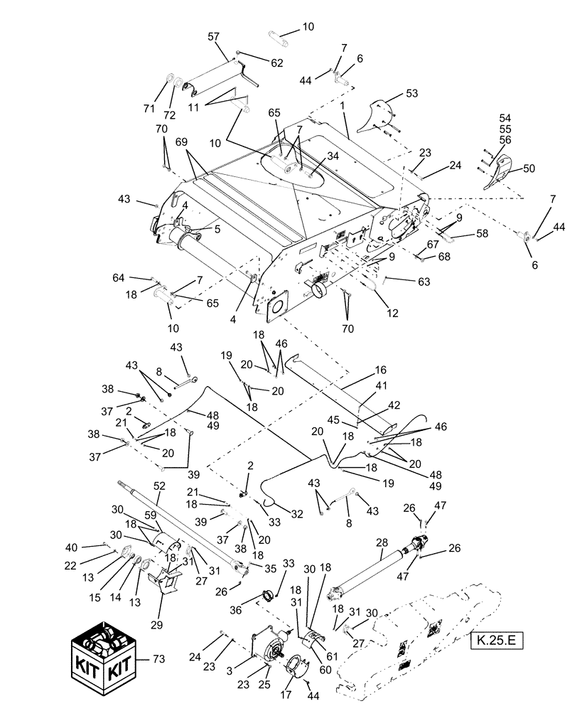 Схема запчастей Case IH AFX8010 - (G.10.A[1]) - FEEDER FRAME G - Tool Positioning