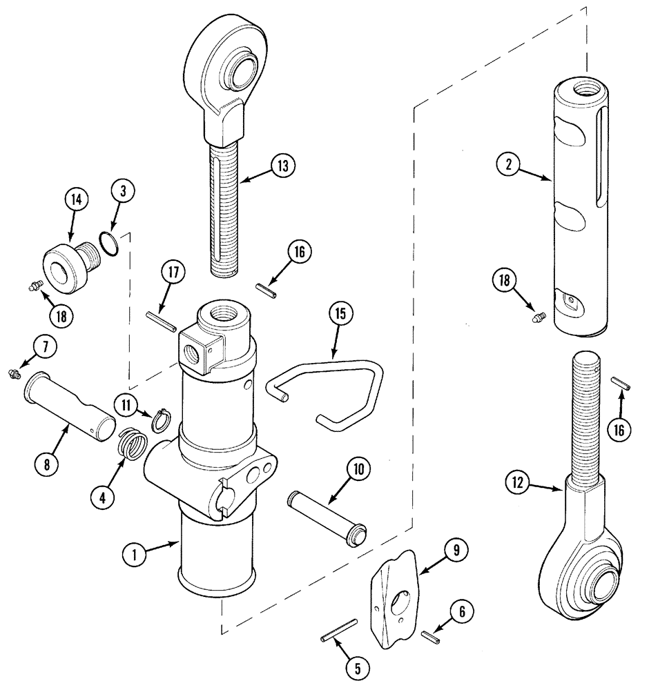 Схема запчастей Case IH 5130 - (9-032) - LINK ASSEMBLY, TOP, FLOAT VERSION, CONRAD, - JJF1030629 (09) - CHASSIS/ATTACHMENTS