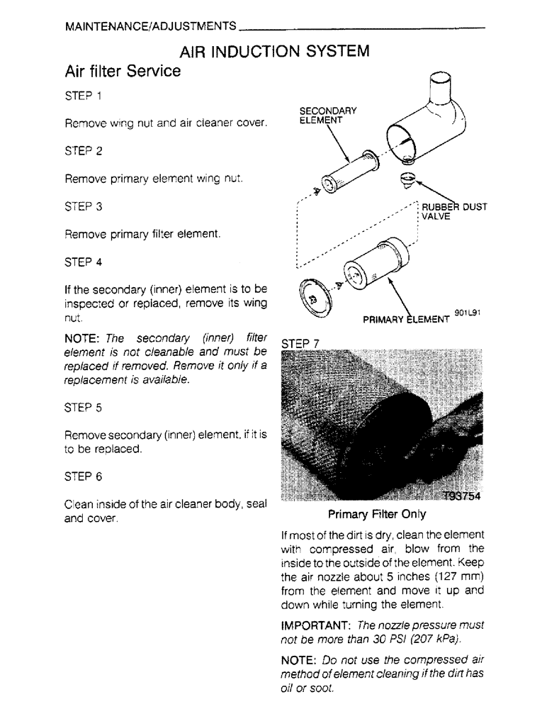 Схема запчастей Case IH 6830T - (1-32) - MAINTENANCE, ADJUSTMENTS, AIR INDUCTION SYSTEM 
