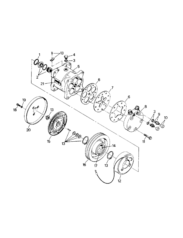 Схема запчастей Case IH KS-280 - (03-10) - A/C COMPRESSOR ASSEMBLY (03) - Climate Control