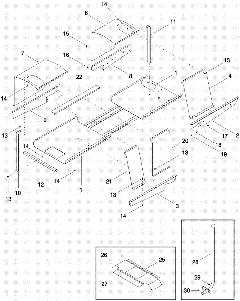 Схема запчастей Case IH 620 - (09B-02) - TANK SUPPORTS WATER AND LUBE (14) - WATER SYSTEM