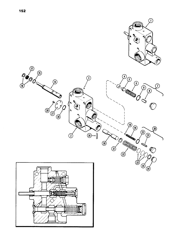 Схема запчастей Case IH 1170 - (152) - A60270 VALVE (08) - HYDRAULICS