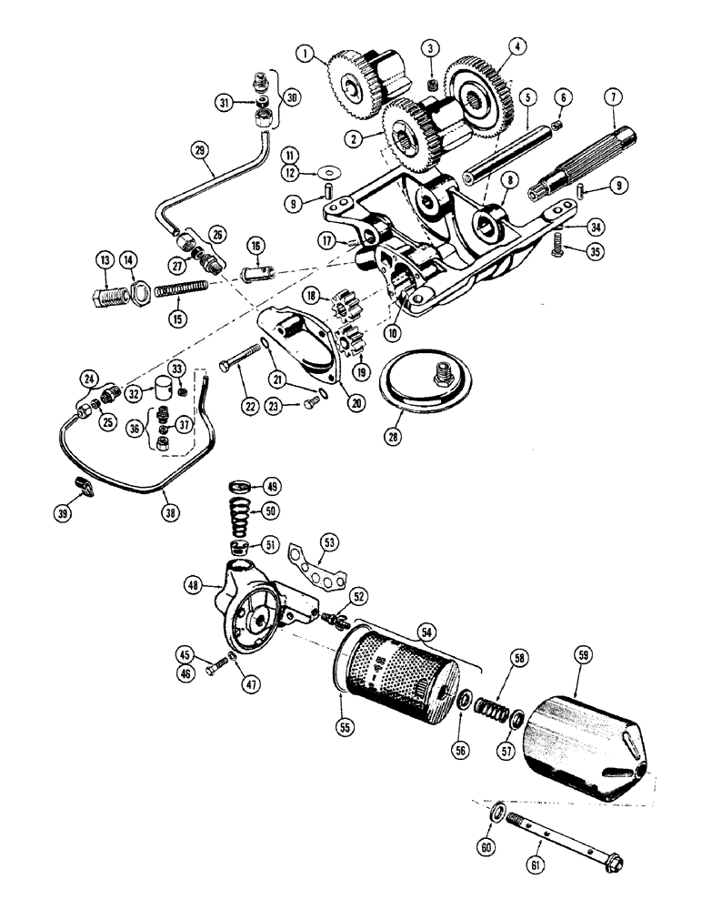 Схема запчастей Case IH 1010 - (388) - BALANCER AND OIL PUMP, 301 DIESEL ENGINE (10) - ENGINE