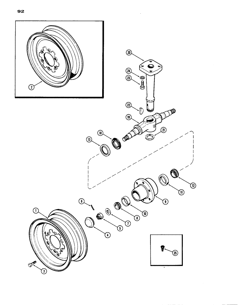 Схема запчастей Case IH 1070 - (092) - DUAL FRONT WHEELS (05) - STEERING