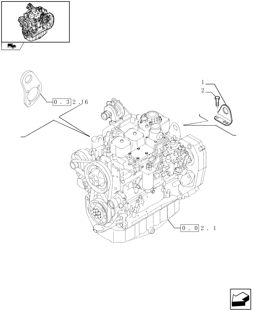 Схема запчастей Case IH F4GE9484A J600 - (0.45.0) - HOOKS - ENGINE (2852182) 