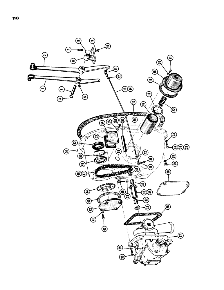 Схема запчастей Case IH 930-SERIES - (116) - PTO AND HYDRAULIC HOUSING (08) - HYDRAULICS