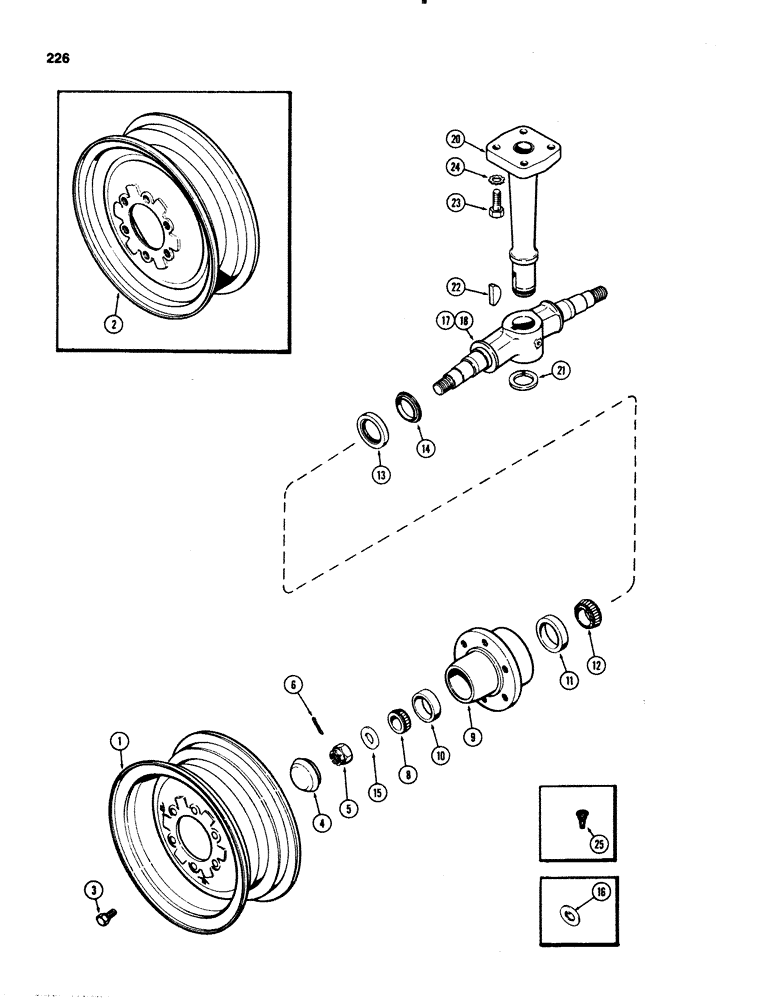 Схема запчастей Case IH 1070 - (0226) - DUAL FRONT WHEELS (05) - STEERING