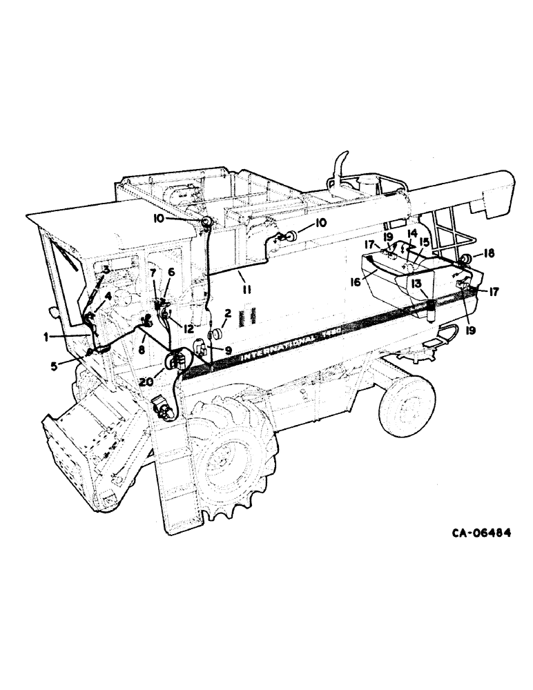 Схема запчастей Case IH 1480 - (08-11) - ELECTRICAL, WIRING DIAGRAM, LEFT TURN, GRAIN TANK, UNLOADER, REAR LIGHTS & FUEL PUMP S/N 24001&ABOVE (06) - ELECTRICAL