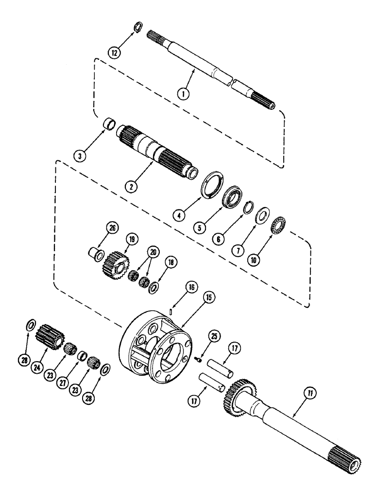 Схема запчастей Case IH 2096 - (6-170) - POWER SHIFT TRANSMISSION, CLUTCH PLANETARY, TRANSMISSION SERIAL NUMBER 16264559 AND AFTER (06) - POWER TRAIN