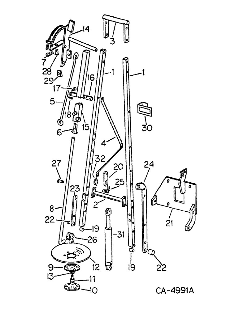 Схема запчастей Case IH 500 - (C-35) - HYDRAULIC MARKER ATTACHMENT 