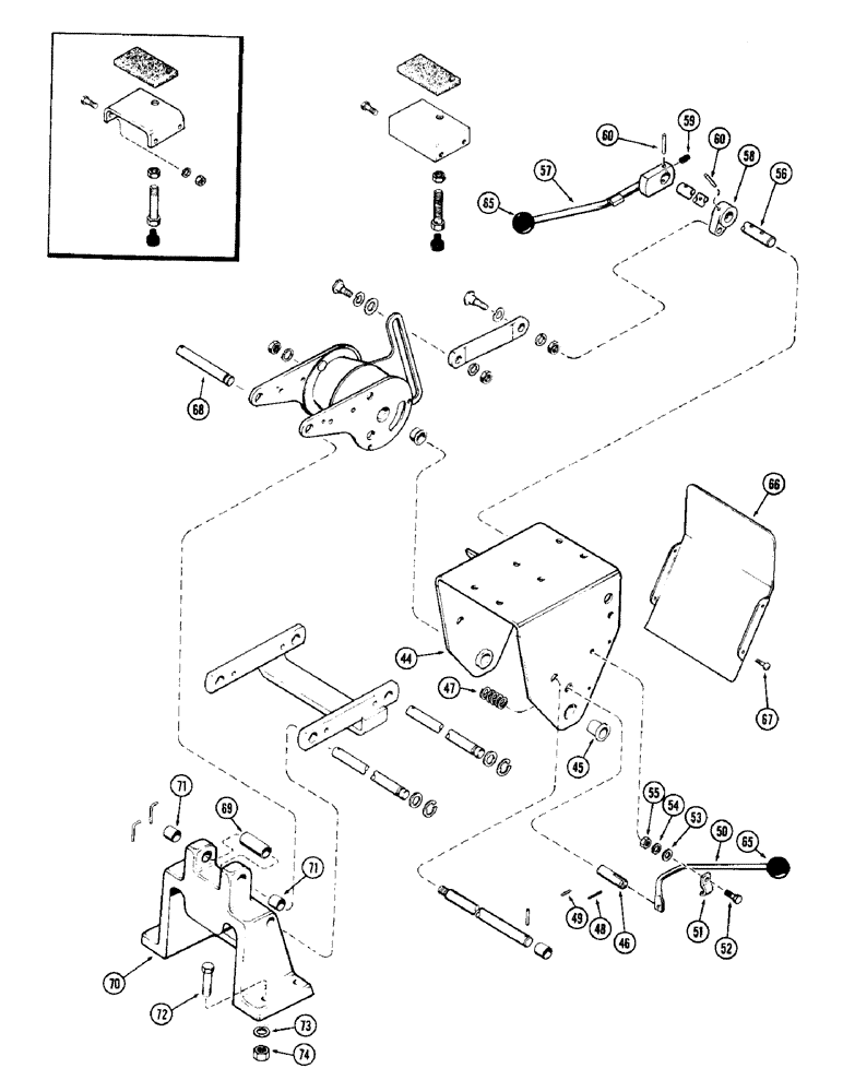 Схема запчастей Case IH 1470 - (059A) - SEAT SUSPENSION, FOR STANDARD SEAT (09) - CHASSIS