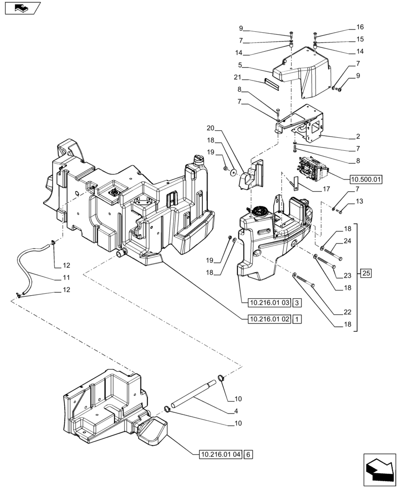 Схема запчастей Case IH PUMA 185 - (10.216.01[01]) - FUEL TANK AND RELATED PARTS (10) - ENGINE