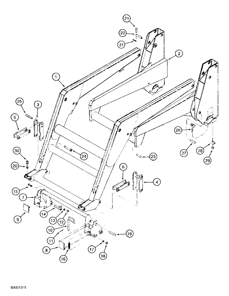 Схема запчастей Case IH 890 - (9-02) - MAIN FRAME AND SUB FRAME (09) - CHASSIS/ATTACHMENTS