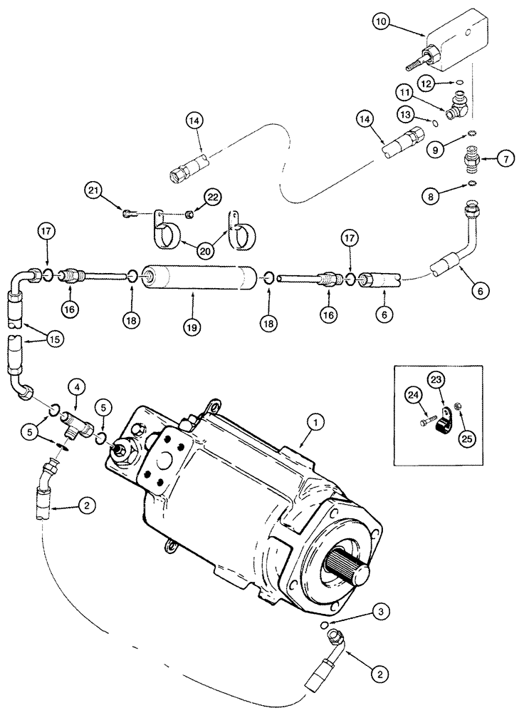 Схема запчастей Case IH 2344 - (06-04) - HYDRAULICS - FOOT-N-INCH VALVE (03) - POWER TRAIN